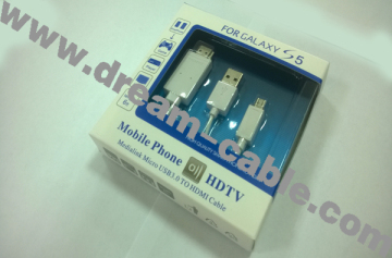 for Samsung Galaxy S5 Mhl Cable Compatible with Samsung S2/S3/ S4