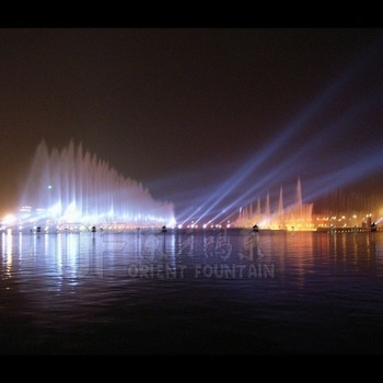 large music dancing garden colorful outdoor performing water fountain