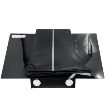 Kitchen Chimney Big Suction Power 90cm Wall Mounted Black Tempered Glass Touch Switch Auto-Clean Range Hood