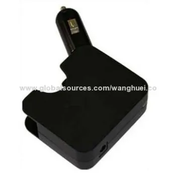 Car Charger with Foldable Adapter, DC 19V Output Voltage