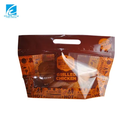 Customized Plastic Smoked Chicken Roasted Fries Chicken Packaging Bag