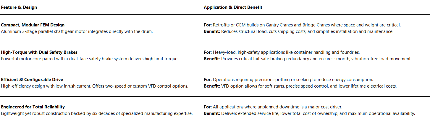 LiYuan Hoist Gear Motor Advantage