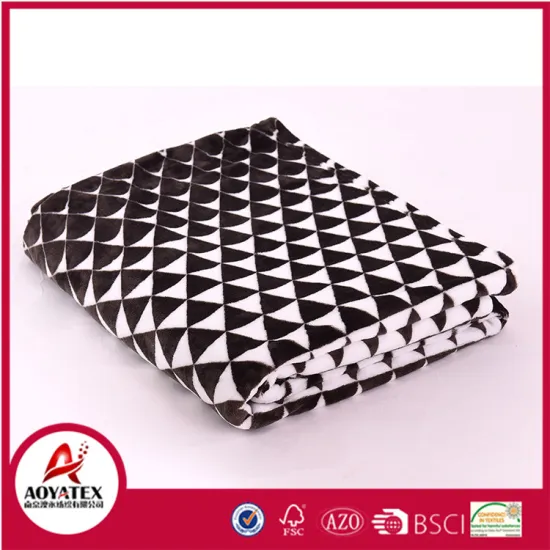 super soft luxury custom polyester printed flannel fleece blanket