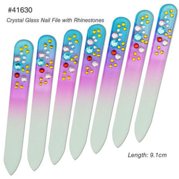 Crystal Glass Nail Files With Rhinestones