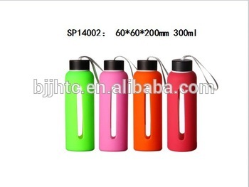 300ml clear glass water bottle