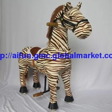 Sun tanned zebra ride on toy, June new design,Little tikes riding toys