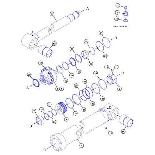 494-1826 CYLINDER GP-BOOM FOR 6020B 4941826
