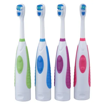 IPX4 Waterproof Adult Whitening Toothbrush with Rotary Head and Battery Power