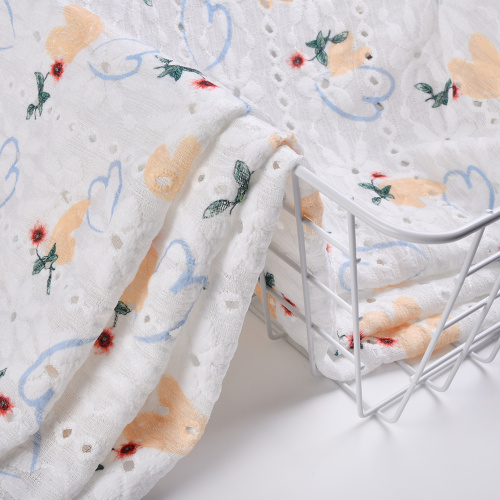 Tela jacquard crepé con estampado integral para pijama