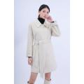 Women's Classic Lapel Belted Long Coat