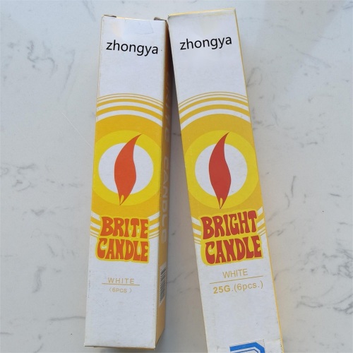 Box paraffin wax church white stick candle bougie