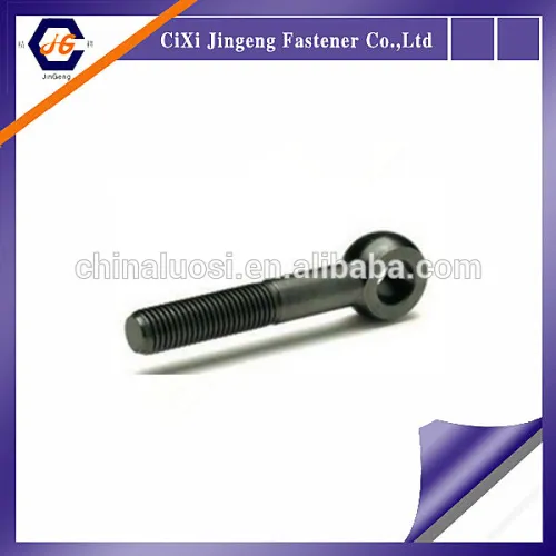 Black Oxide Eye Bolt Half Thread, High Quality Black Oxide Eye Bolt