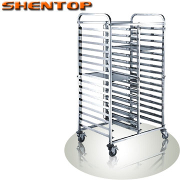 ShenTop STPS-26A Stainless Steel Food Tray Trolley /Food Pan Trolley/GN pan cart
