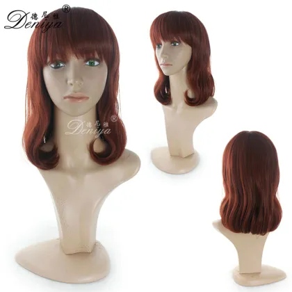 ladys long brown Beauty popular style synthetic wig