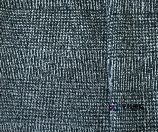 Woven Houndstooth Double Face Fleece Fabric