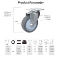 TPR Medium Duty Hospital Bed Medical Casters