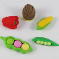 Svamp gummi suddgummi, grönsaker och frukt shape
