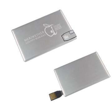Metalen kaart Aangepast logo USB-penaandrijving