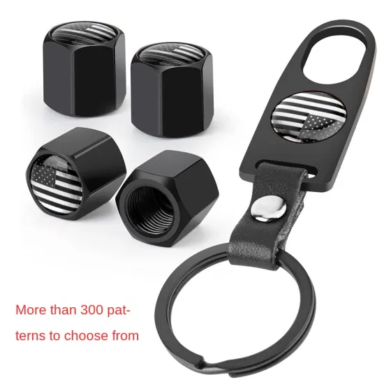 Personalized Anti-Theft Valve for Modified Car Tire with Leather Ring