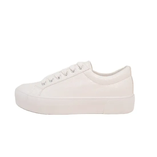 Wholesale Customized Good Quality White Fashion Vulcanized Shoes for Women