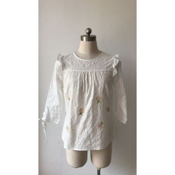 Fashion Design Ladies Cotton Ladies Blouse