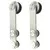 Heavy duty stainless steel glass sliding barn door hardware