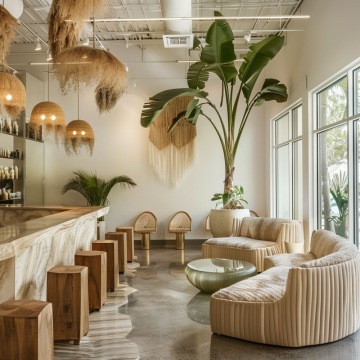 Luxury Commercial Furniture with LED Lights for Offices, Restaurants, and Bars
