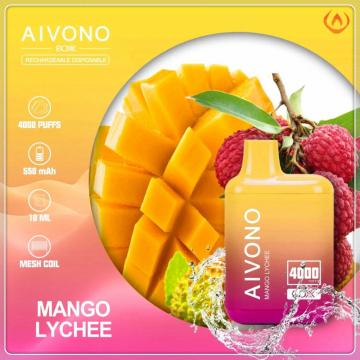 थोक डिस्पोजेबल vape aivono 4000 puffs oem उपलब्ध