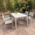 Outdoor wood-plastic tables and chairs