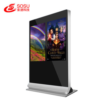 75 inci Floor Standing pemutar iklan dua layar