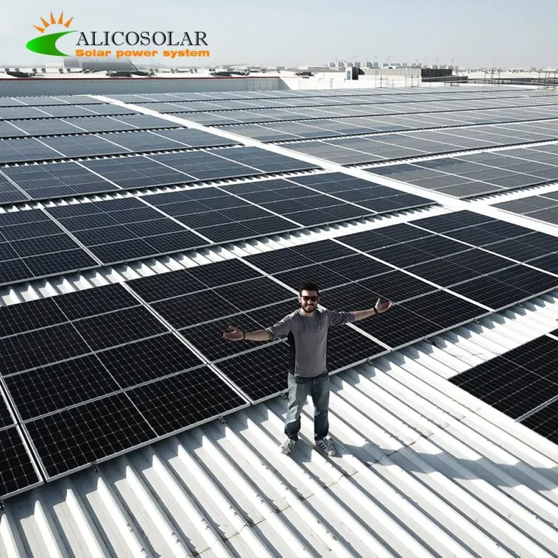 Alicosolar 1MW Solar Panel Plant Structure for Flat Roof and Open Field Mounting