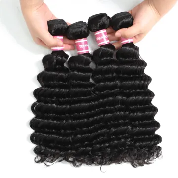 Wholesale Qingdao 28 30 inch10A Unprocessed Raw Virgin Human Hair Deep Wave Bundle Double Drawn Mink Vietnamese Hair Extensions