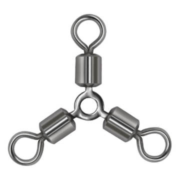 High Quality O-Shape Three Way Rolling Swivels for Carp Fishing Tackle Accessories