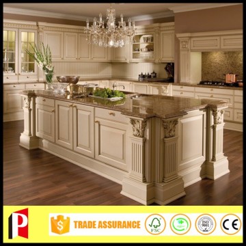 White classic style soild wood wooden kitchen cabinet with cupboard