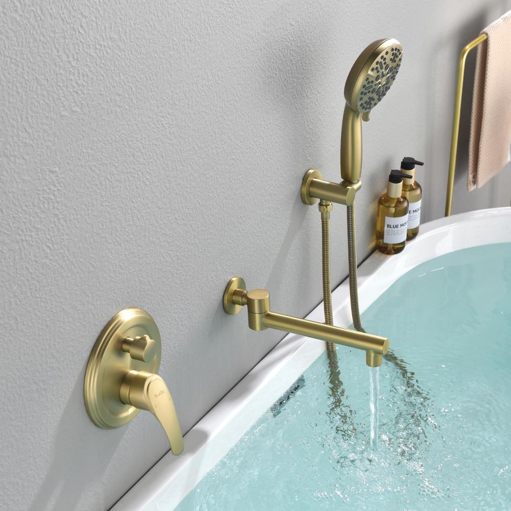 Wall mount tub faucet 88031bg 4