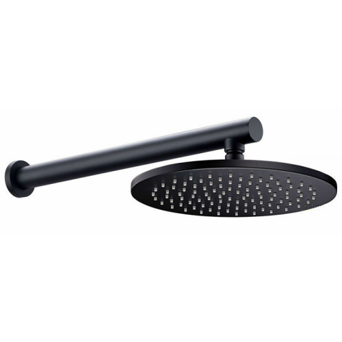 Bras / Tube de douche rond en laiton noir mat