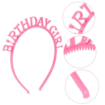 Hot Party Headband - Happy Birthday Children's Accessories Princess Headdress