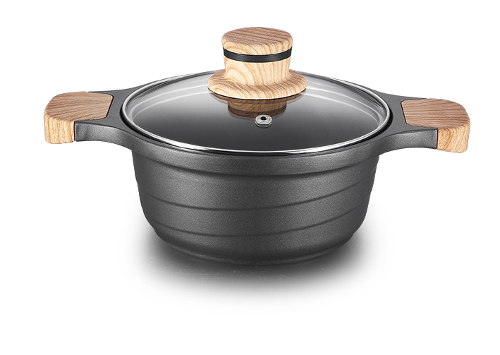 Alumínio Die-casting Sauce Pot Diagonal Stripe Series