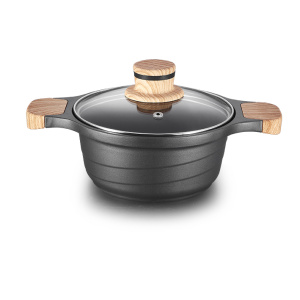 Alumínio Die-casting Sauce Pot Diagonal Stripe Series