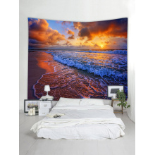 Tapisserie Wandbehang Ozean Meer Welle Meer Küste Strand Serie Tapisserie Sonnenaufgang Sonnenuntergang Abenddämmerung Tapisserie für Schlafzimmer Wohnheim Dekor