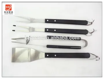 B-041 hot sale wooden handle stainless steel bbq fork