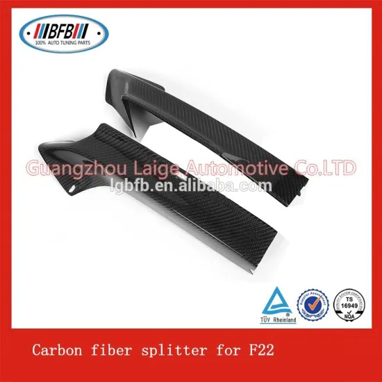 Real carbon fiber front splitter auto front lip flaps for f22