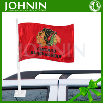 2018 Promotional 30x45cm Flying Blackhawks Chicago Car Flag