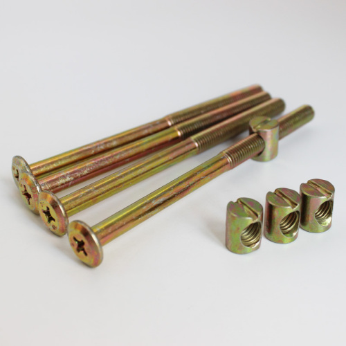 M6/m8 Barrel Bolts Cross Dowel Slotted Furniture Nut Beds Crib Chairs, High Quality M6/m8 Barrel