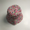 Full Flower Print Cotton Bucket Hat