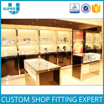 Custom Metal Luxury Wrist Watch Display Stand With Drawer