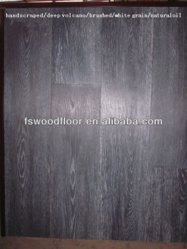 oak deep valcano brushed white grain hand scraped & natural oiled engineered flooring