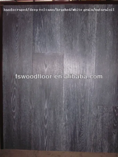 oak deep valcano brushed white grain hand scraped & natural oiled engineered flooring