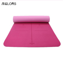Melors Pink TPE Yoga Mat for Fitness