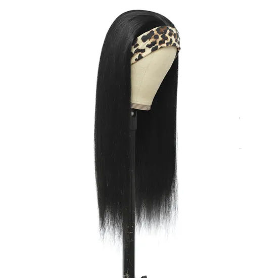 Machine Made Headband Human Hair Wigs Silky Straight 200% Density Brazilian Virgin Hair Wigs for Black Women
